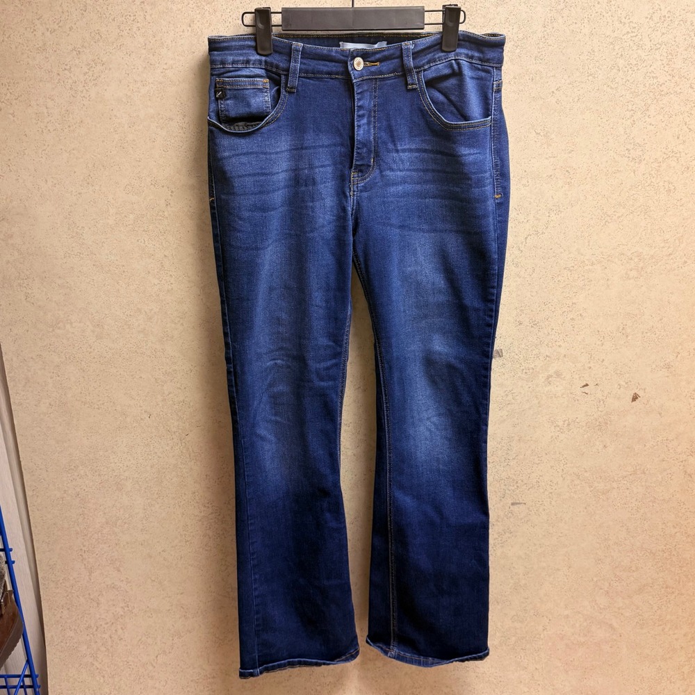 Kancan Los Angeles 31 Women's Flare Jeans Dark Wash Street Style Stretch Jeans